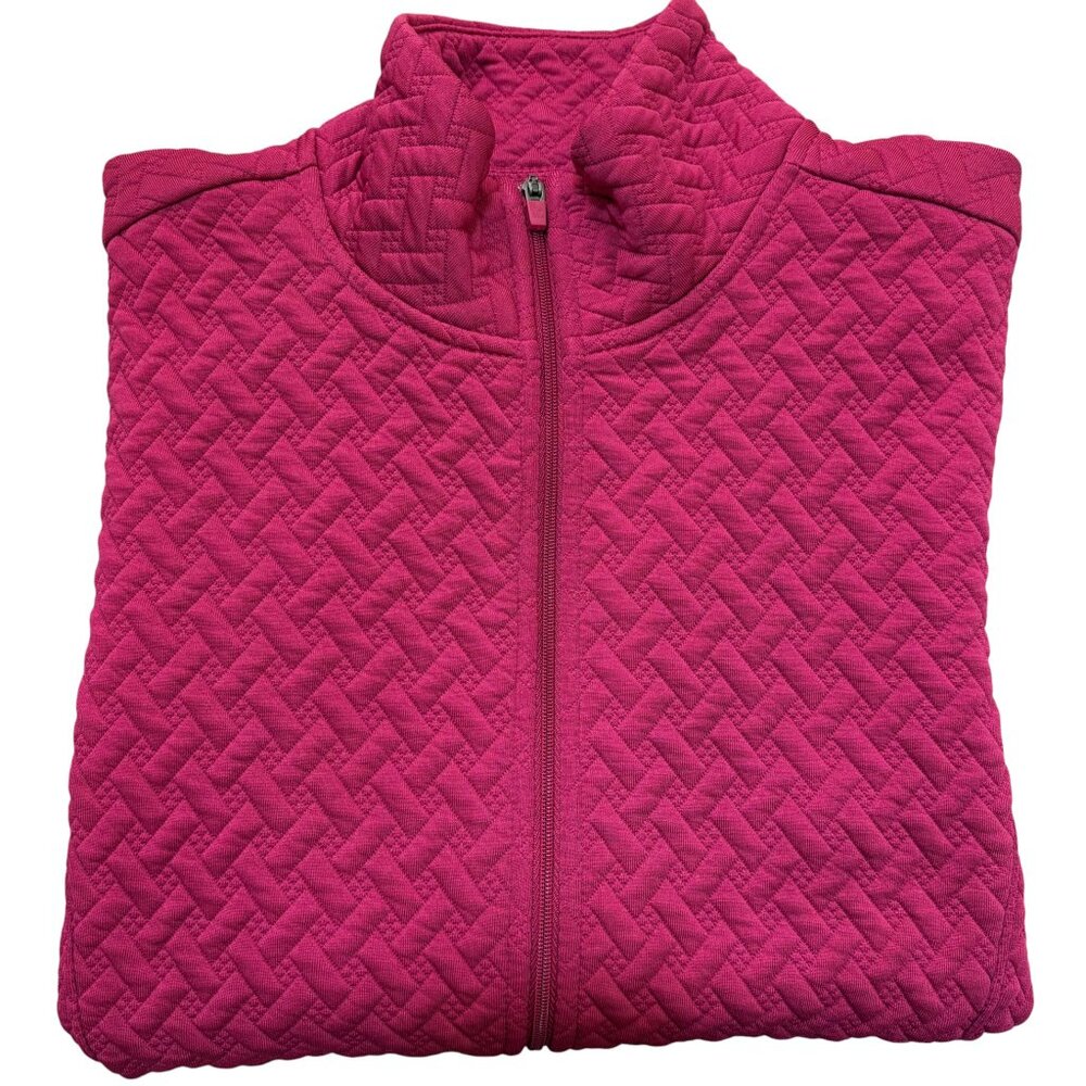 Lady Hagen Textured Full Zip Golf Jacket (Rich Magnolia) - Size XS